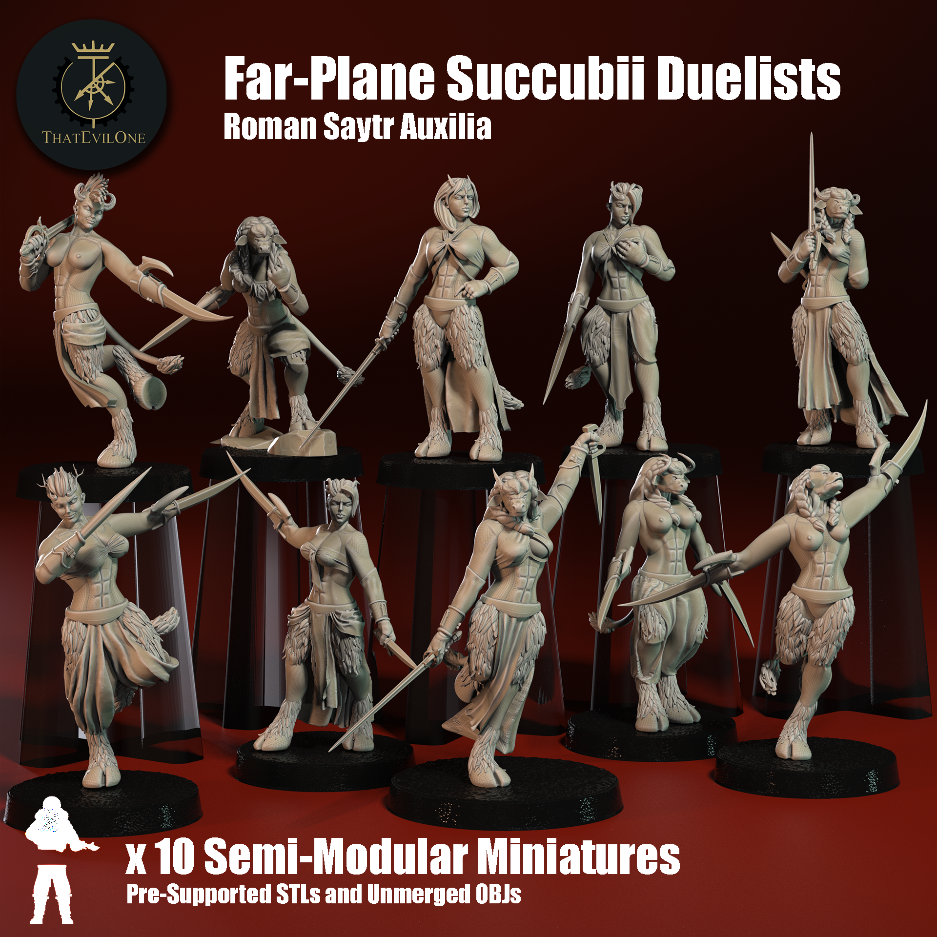 Roman Saytr Far-Plane Sucubii Duelists - Presupported